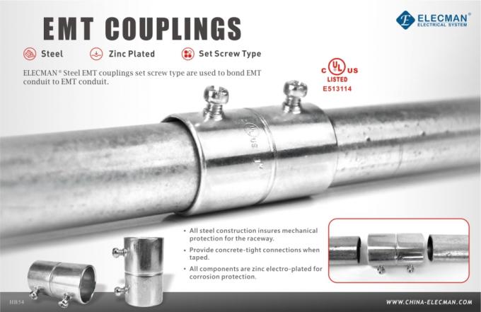 Steel EMT Coupling Set Screw Type 2 Inch