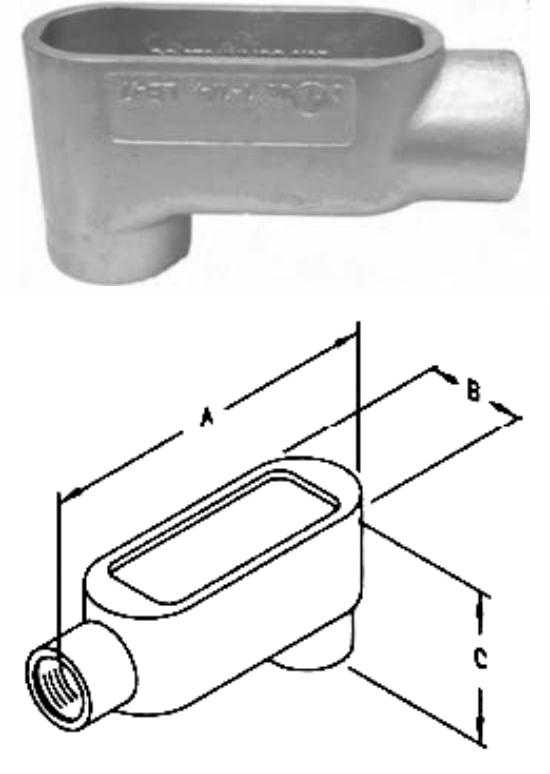 Gray Iron 1/2" 4" IMC Rigid Form 7 Conduit Bodies Condulet Threaded