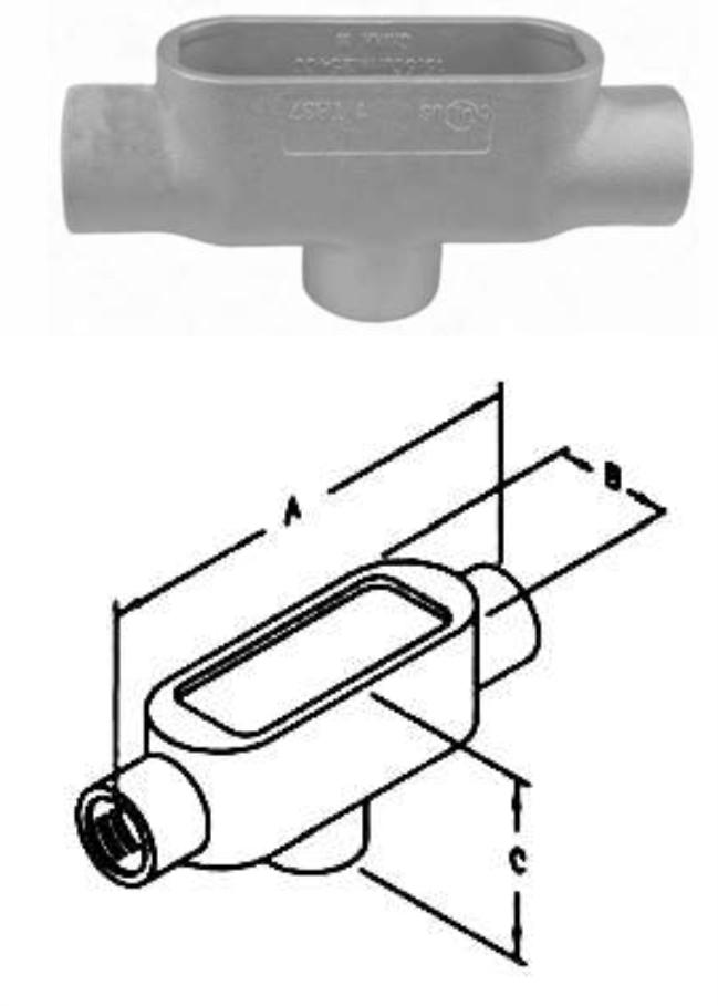 Gray Iron 1/2" 4" IMC Rigid Form 7 Conduit Bodies Condulet Threaded