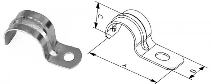 Galvanized Steel EMT Strap One Hole Type 1-1/2" EMT Conduit Strap