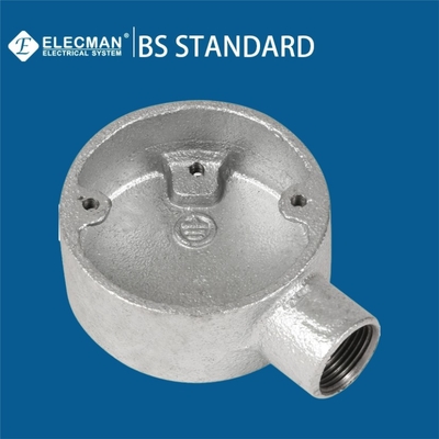 BS4568 20mm-32mm Malleable Iron Boxes Terminal Outlet Box One Way Type