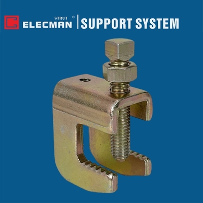 Yellow Electro Galvanized Strut Pipe Beam Clamps Heavy Duty For Mexcio