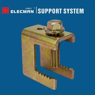 Yellow Electro Galvanized Strut Pipe Beam Clamps Heavy Duty For Mexcio