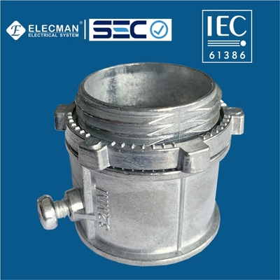 Zinc EMT IEC 61386 Conduit Fittings Connector Set Screw EMT Conduit To Box Type