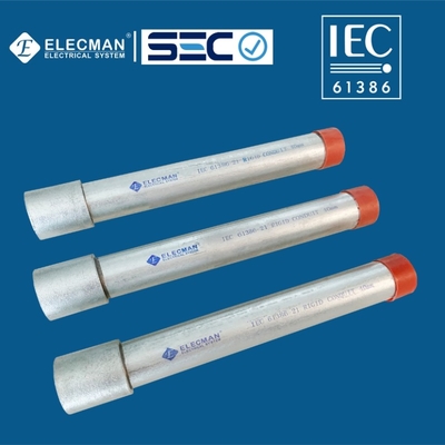 Rigid IEC 61386 Conduits Carbon Steel Electrical Metallic Tubing