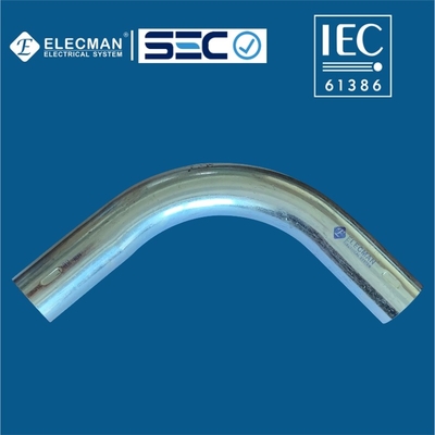 Carbon Steel IEC 61386 Conduits EMT Elbow 90 Degree Sleeve Connection