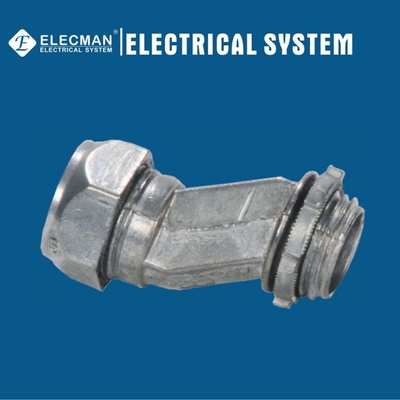 Zinc EMT Offset EMT To Box Connectors Compression Type 1/2" 3/4"
