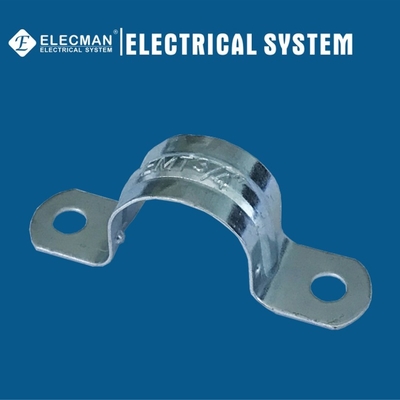 Galvanized Steel EMT Conduit Accessories 2 Inch Conduit Fittings Strap Two Holes Type