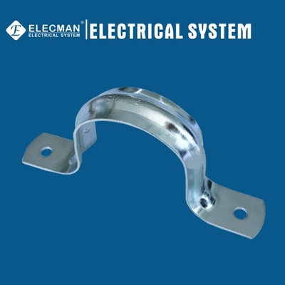 Galvanized Steel EMT Conduit Accessories 2 Inch Conduit Fittings Strap Two Holes Type