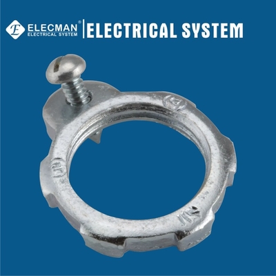 1" 2" 3" 4" IMC Rigid Conduit Fittings Locknut Zinc Plated Steel With Grounding Screw
