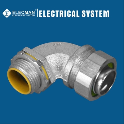 3" Liquid Tight Flexible Conduit Fittings Connector 90 Degree Malleable Iron