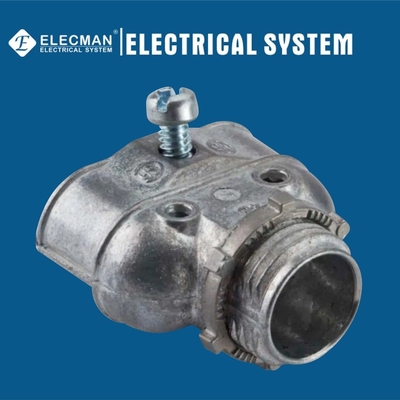 Electrical Duplex Flexible Conduit Connector Zinc One Screw Clamp Type