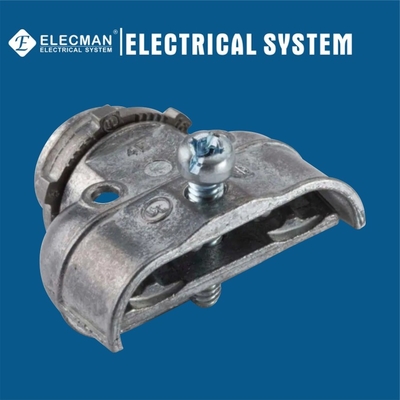 Electrical Duplex Flexible Conduit Connector Zinc One Screw Clamp Type