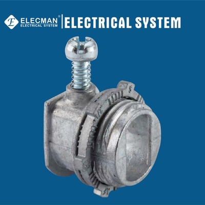 Electrical Zinc BX To Conduit Connector Set Screw Cables To Box Type