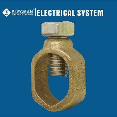 A Type Flexible Conduit Fittings Copper Alloy Grounding Rod Clamp With Stainless Steel Screw
