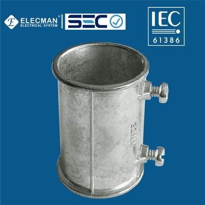 IEC 61386 Zinc Conduit Coupling EMT Set Screw Connector EMT To EMT Type