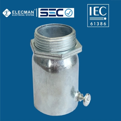 Steel IEC 61386 Conduit Fittings 1" EMT Set Screw Connector Electro galvanized
