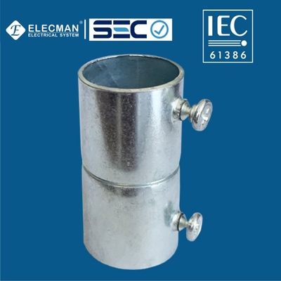 IEC 61386 Steel EMT 2 Inch Conduit Coupling Set Screw Connection Type