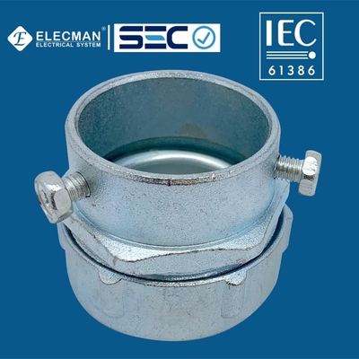 Zinc EMT IEC 61386 Conduit Fittings Liquid Tight Connector 1 Inch Set Screw Type