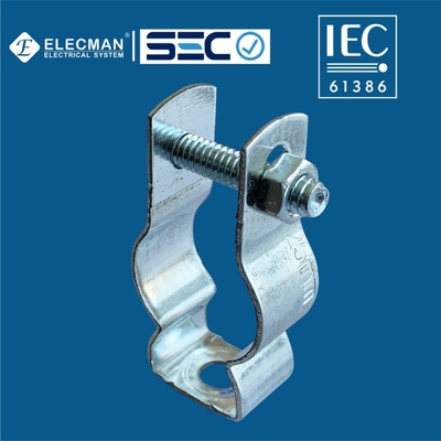 Pre Galvanized Steel EMT Rigid IEC 61386 Conduit Fittings Conduit Pipe Hanger With Bolts