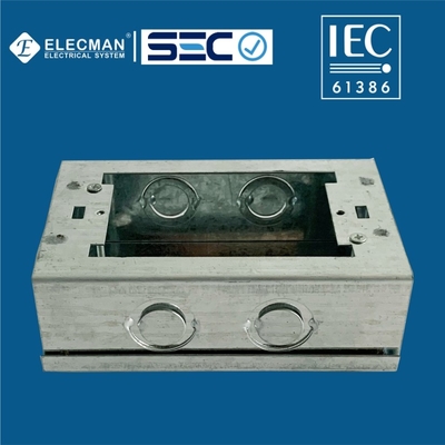 IEC 61386 Steel Electrical Conduit Galvanized Junction Box 118*76*40mm