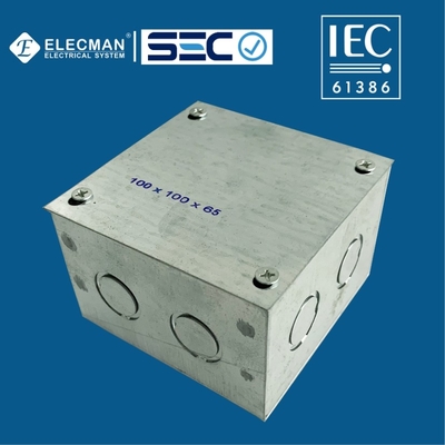 IEC 61386 Steel Electrical Conduit Junction Box Welded Outside Electrical Junction Box