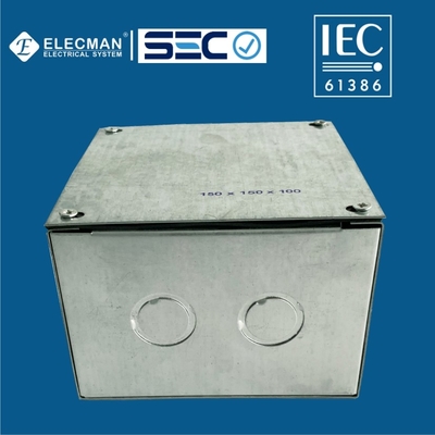 150x150x100mm Steel IEC 61386 Electrical Boxes For Outside waterproof