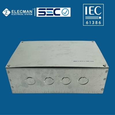 IEC 61386 Steel Cable Junction Large Waterproof Electrical Box 300*200*100mm
