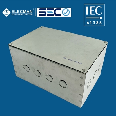 Elecman Steel IEC 61386 Electrical Boxes Welded Electric Cable Junction Box 300x200x150mm