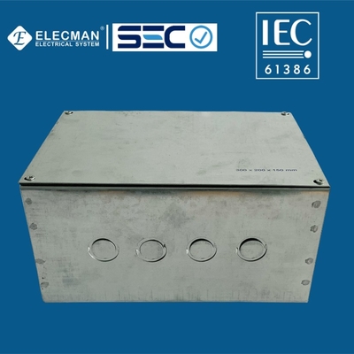 Elecman Steel IEC 61386 Electrical Boxes Welded Electric Cable Junction Box 300x200x150mm