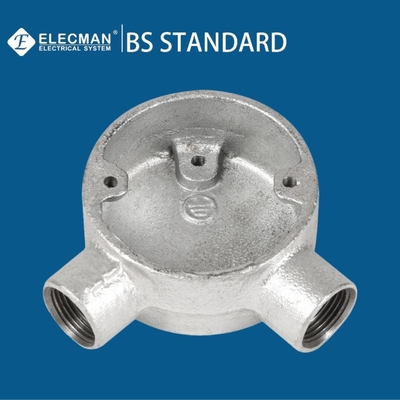 Two Way Malleable Iron Boxes Angle Conduit Outlet Box BS4568 20mm-32mm