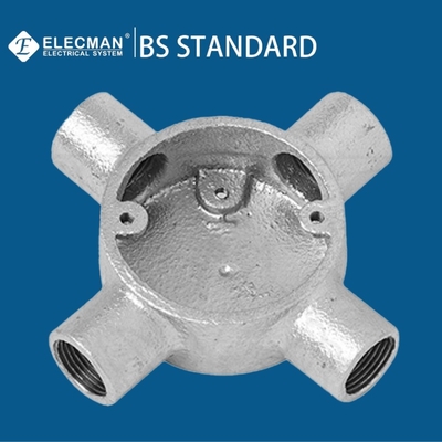 BS4568 Electrical Intersection Outlet Conduit Gang Box 20mm-25mm