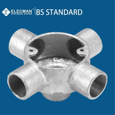 Intersection And Back Malleable Iron Boxes Five Way Electrical Conduit Outlet Box