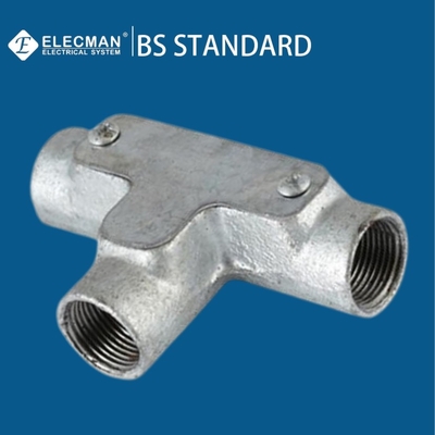 Galvanized BS4568 20mm-25mm Inspection Tee 90 Degree Type
