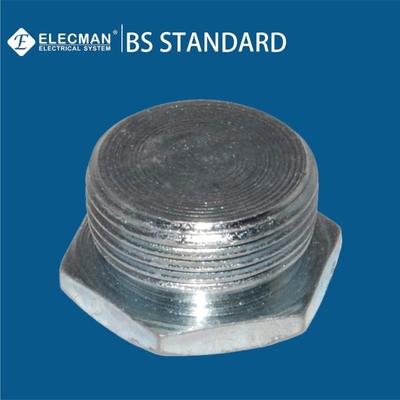 BS4568 Conduits Malleable Iron And Steel Fittings Hexagon Head Plug 20mm-32mm