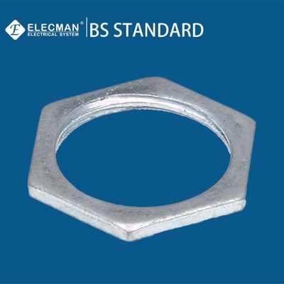 BS4568 Hexagon Conduit Lock Ring Locknut Electrical 20mm-32mm Galvanized Light Steel