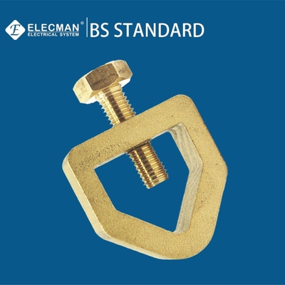 Copper BS Brass Fittings Conduit Earth Clamp With Grounding Rod 32mm