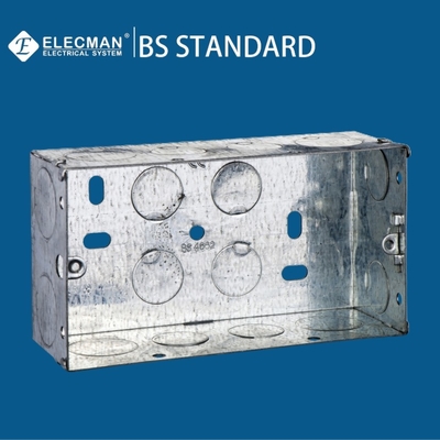 Galvanized Steel Electrical Metal Switch Box 2 Gang Socket Box BS4662 3x6