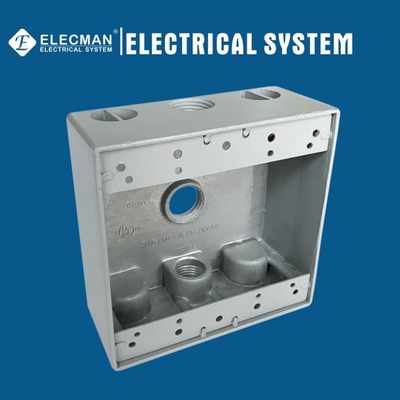 Aluminum 2 Gang Waterproof Outdoor Electrical Box Commercial Grade