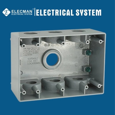 Aluminum Weatherproof Outlet Box 3 Gang Metal Box