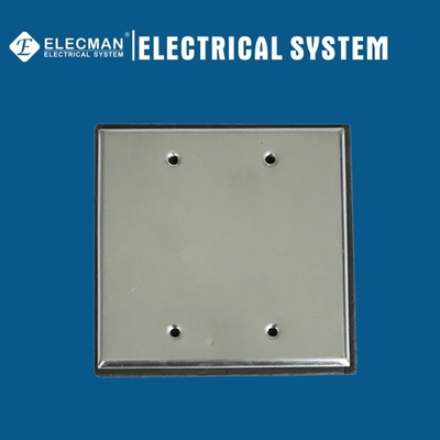 2 Gang Blank Electrical Weatherproof Cover 4x4 Receptacle Cover Aluminum