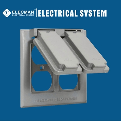 Aluminum Duplex Receptacle Weatherproof Box Covers Device Mount 2 Gang