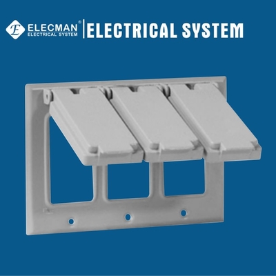 Metal GFCI Weatherproof Box Covers Outlet Aluminum 3 Gang