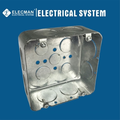 Steel Square Outlet 4" Metal Electrical Box Junction Receptacles Waterproof