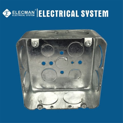 Steel Square Outlet 4" Metal Electrical Box Junction Receptacles Waterproof