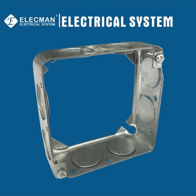 Square Metallic Junction Receptacle Electrical Outlet Extension Ring 4inch