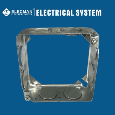 Square Metallic Junction Receptacle Electrical Outlet Extension Ring 4inch