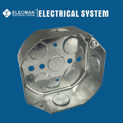 4inch Galvanized Steel Octagonal Metallic Outlet Boxes For Lighting Fixtures