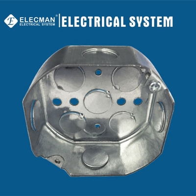 4inch Galvanized Steel Octagonal Metallic Outlet Boxes For Lighting Fixtures