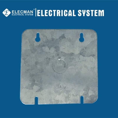 4" Blank Square Electrical Box Cover Galvanised Steel Weatherproof Outlet Cover